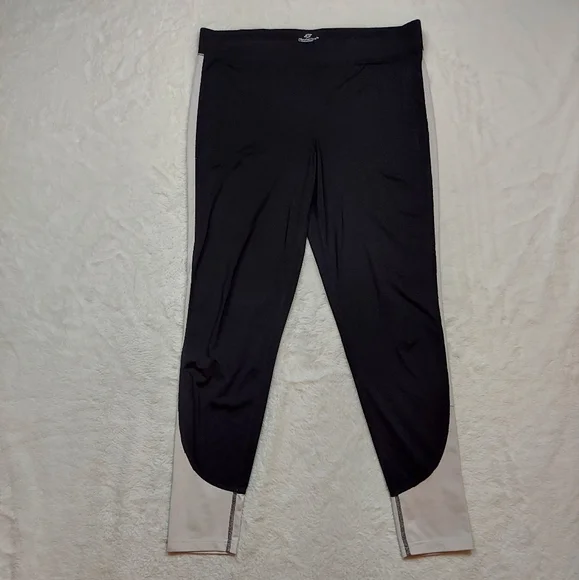 Nordic Track Black White High Rise Athletic Leggings Size L - Picture 2 of 14